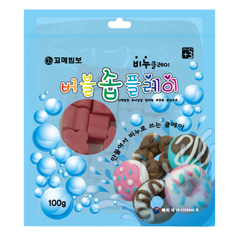 버블솝플레이/향기/분홍/100g