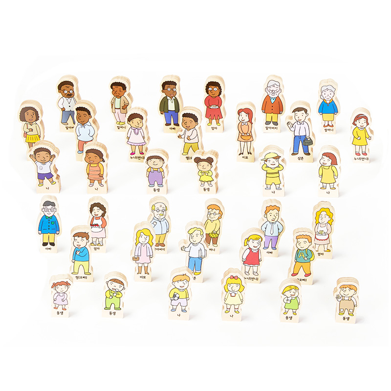 모형블럭/가족/36pcs/자작합판/PD1910B