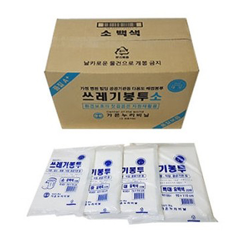 배접쓰레기봉투/100L/투명/300매