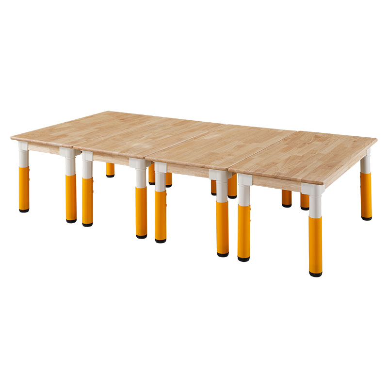 고무나무책상/높이조절식/H46-58cm/주황/세트