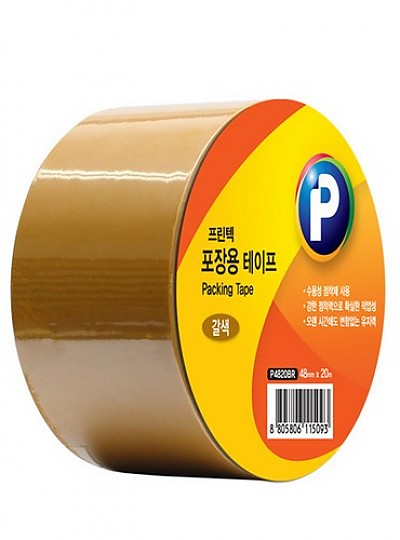 포장용테이프/P4820BR/갈색OPP/48x20/프린텍