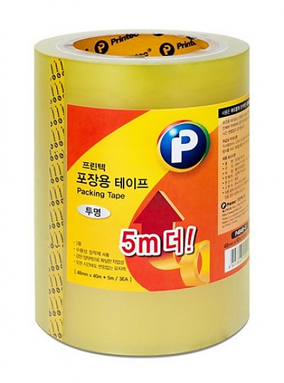 포장용테이프/P4845-3/투명OPP/3개입/48x45/프린텍