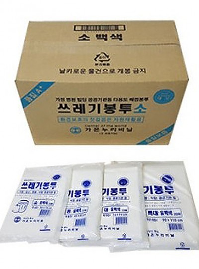 배접쓰레기봉투/100L/투명/300매