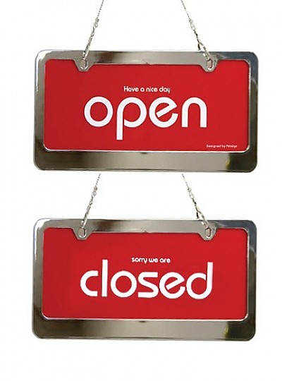 OPEN/CLOSED/스텐/빨강/7803