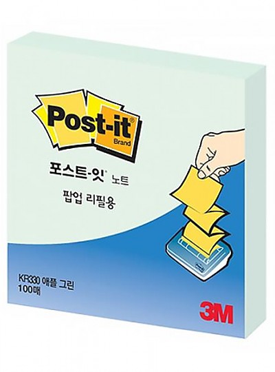 3M 포스트잇 팝업리필용 KR-330 애플민트