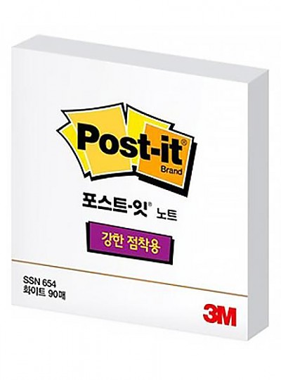 3M 포스트잇 슈퍼노트#654 화이트