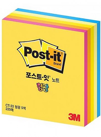 3M 포스트잇 큐브노트 33(형광 5색)