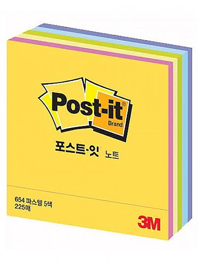 3M 포스트잇 큐브노트 33(파스텔 5색)