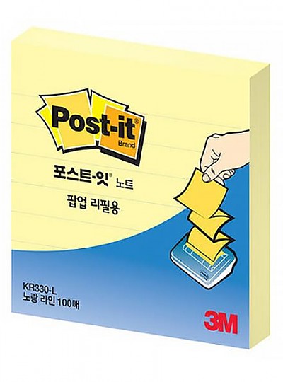 포스트잇 팝업리필 KR-330라인(카나리아노랑)