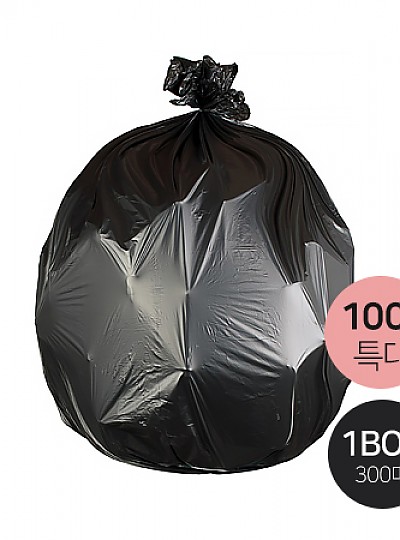 배접비닐봉투 흑색 100L특대*300매/Box