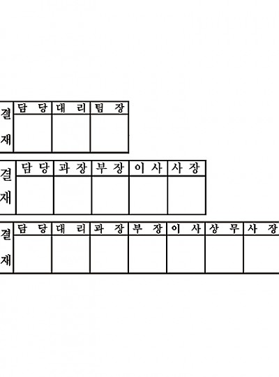 고무인 결재방8단 (126*20)