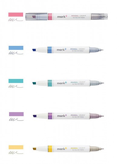 고쿠요 2way 마크타스 컬러 그레이 형광펜 마킹펜 (5개세트)