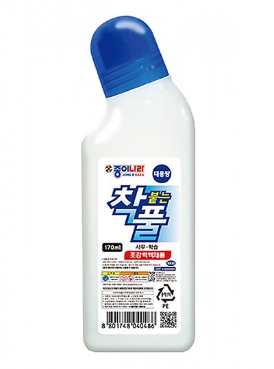 종이나라 대용량 착풀 170ml 투명 물풀 접착제 (4개)